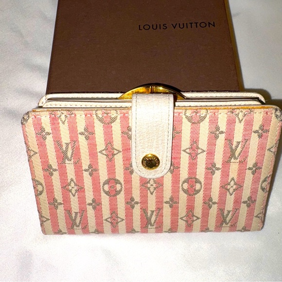 Louis Vuitton Handbags - LOUIS VUITTON Mini Lin Croisette Portefeuille Viennois Pink/Rouge - RARE Wallet!